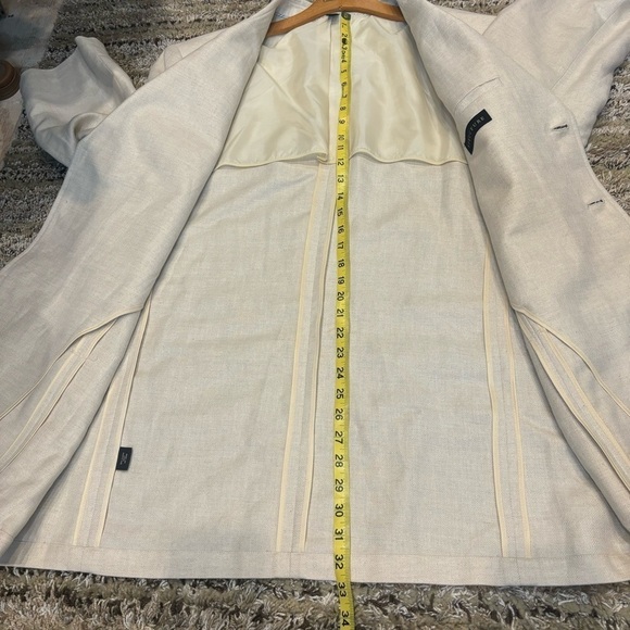 Structure XL Linen Blend Blazer Cream Color - Picture 10 of 10